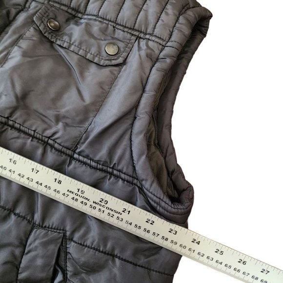 Unionbay Vest Men's Size Large Black Snap Puffer Pockets - Picture 9 of 10